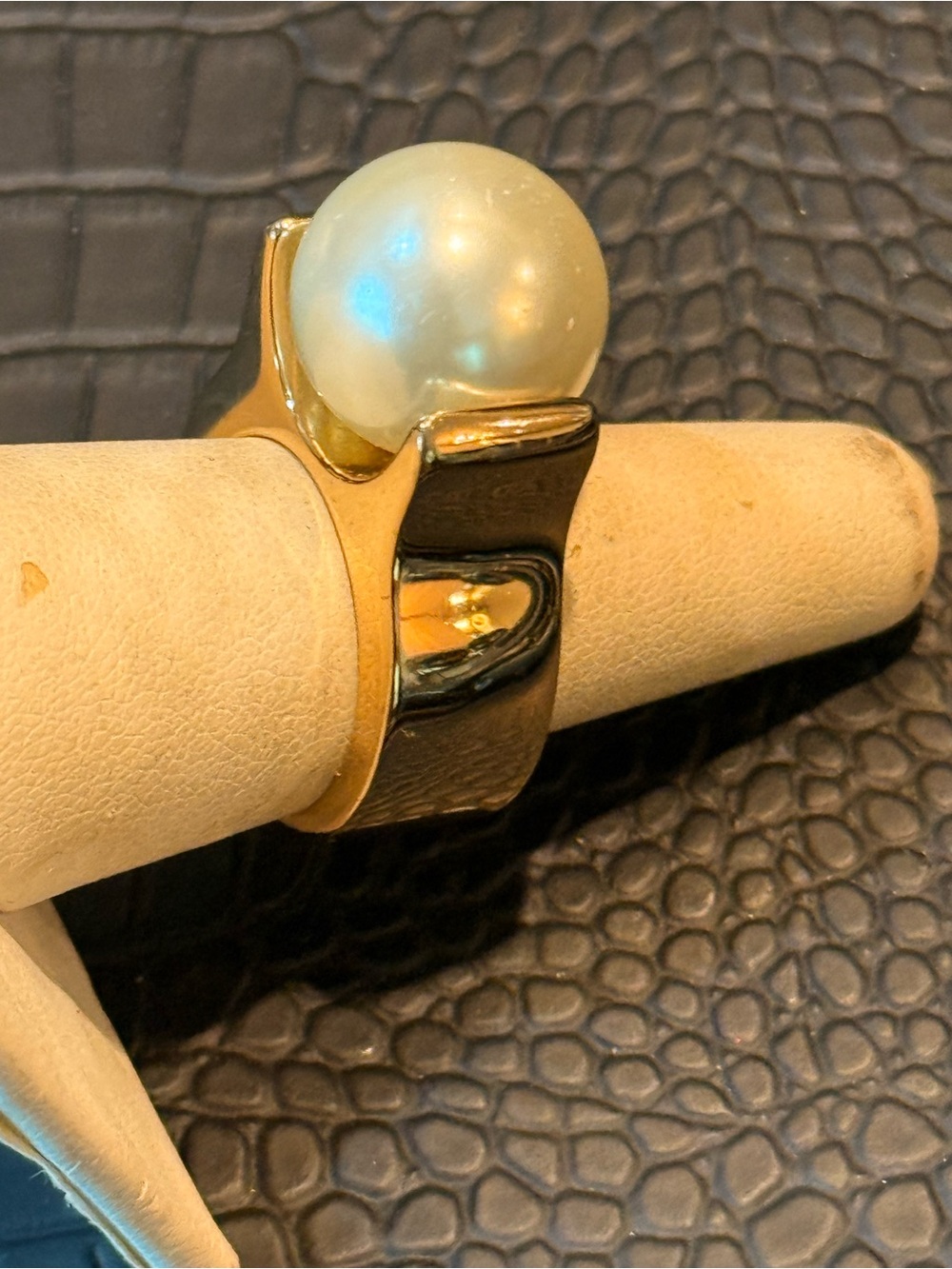Gold Pearl Statement Ring - Women Jewelry